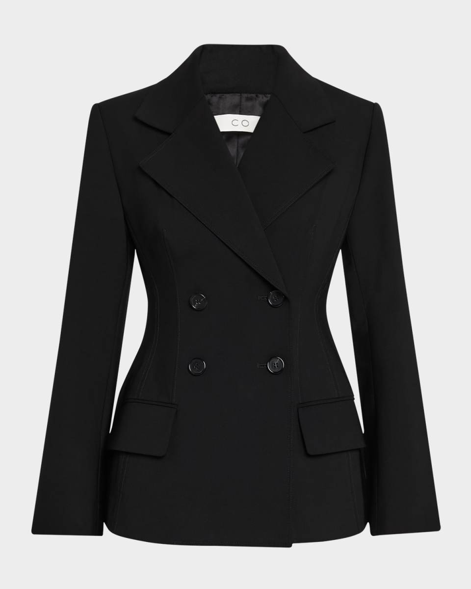 Double-Breasted Fitted Blazer